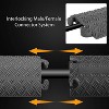 Small 1-Channel Cable Protector for Safety with Durable Design, Black, 5-Pack - 4 of 4