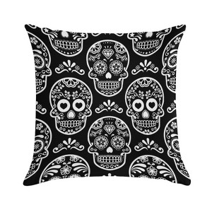 Death-Head Pillow Covers 18x18 Decorative Throw Pillows Soft Square Cushion Covers for Couch Sofa Bedroom - 1 of 1