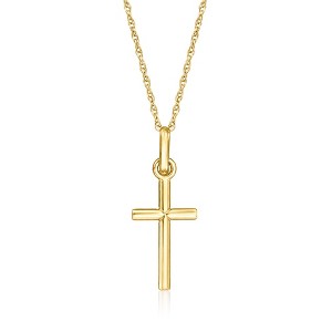 Pure Collection by Ross-Simons 14kt Yellow Gold Cross Pendant Necklace - 1 of 4