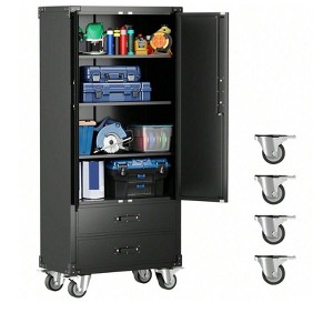 Coucheta Rolling Tool Cabinets - Heavy-Duty 71" Steel Storage with 900lb Capacity, Locking System & Adjustable Shelves for Garage and Workshop - 1 of 4