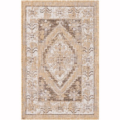 Valeria Brown and Ivory Rectangular Outdoor Area Rug