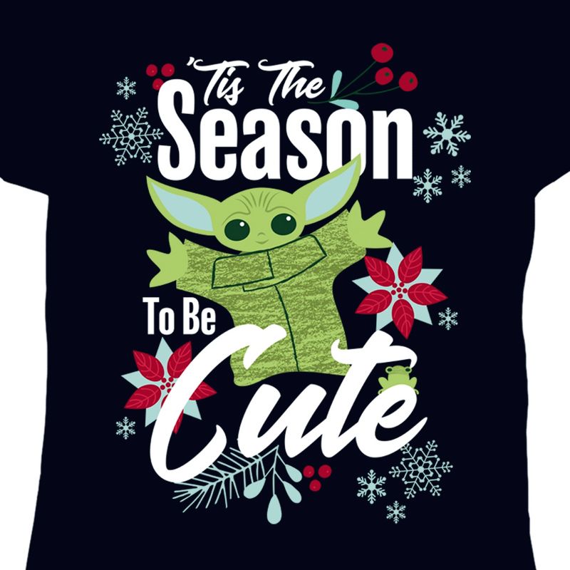 Girl's Star Wars The Mandalorian Christmas The Child Cute Season T-Shirt, 2 of 5
