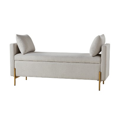 Arrigo Upholstered Flip Top Storage Bench with Arms |ARTFUL LIVING DESIGN