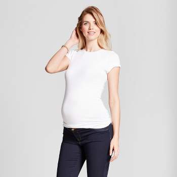 Short Sleeve Non-Shirred Maternity T-Shirt - Isabel Maternity by Ingrid & Isabel™