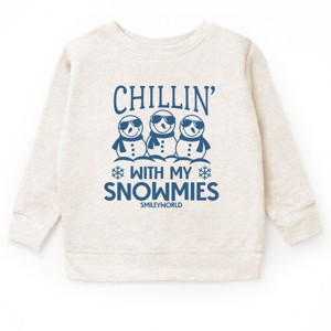 SmileyWorld Chillin' With My Snowmies - Toddler Graphic Sweatshirt and Youth Graphic Sweatshirt - 1 of 2