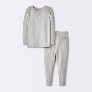 Toddler 2pc Solid Pointelle Snug Fit Pajama Set - Cloud Island™ - 1 of 4