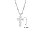 Steeltime 24" stainless steel double cross pendant with screws accents - 3 of 4
