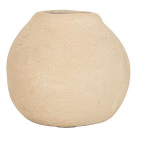 3"x 3.25" Turner Wide Round Decorative Cream Paper Mache Bud Vase - 1 of 4
