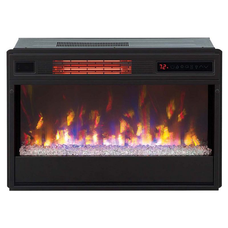 ClassicFlame 3D SpectraFire Plus 26" Infrared Fireplace Insert with Glass - Black, 26II342FGT, 1 of 10