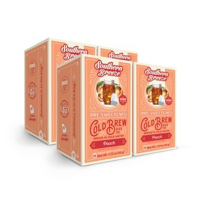 Southern Breeze Cold Brew Sweet Tea Peach Iced Tea with 20 Individually Wrapped Tea Bags, Pack of 4 - 1 of 4
