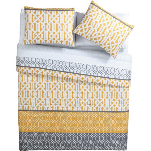 8pc Queen Adam Bed In A Bag Comforter Set Yellow Vcny Home Target