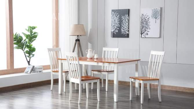 Set of 2 Bloomington Dining Chairs White/Honey Oak - Boraam, 2 of 10, play video