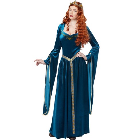 California Costumes Lady Guinevere Adult Costume (teal), Large