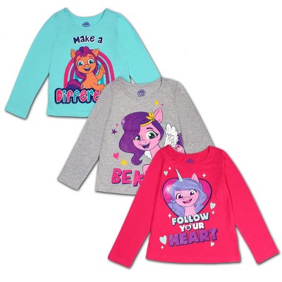 Photo 1 of *
***FACTORY SEALED***
My Little Pony Girl's Harmony, Izzy, Pipp Graphic Printed 3-Pack Long Sleeve Tee Shirts for kids