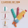 Nocciola 2 in 1 Chicken Lives Twice Dog Toy, Cute Stuffed Toys with Large Durable Rubber Squeaky Core, Chew Teething Toy for Aggressive Chewers - 3 of 4