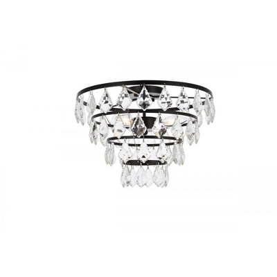 Elegant Lighting Ella 16 inch flush mount in black