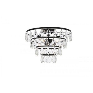 Elegant Lighting Ella 16 inch flush mount in black - 1 of 4