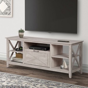 Saint Birch Honduras 59.5" TV Stand, Washed Gray - 1 of 4