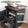 AMERLIFE End Tables with Charging Station and 2 Drawers and Storage Shelf, Farmhouse End Table with USB Ports & Outlets, Dark Blue - 4 of 4