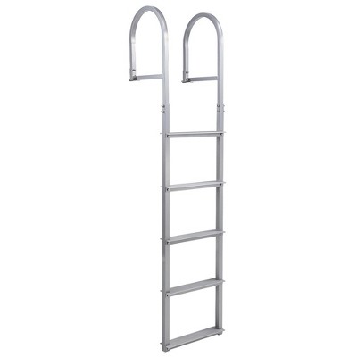 5-Step Removable Dock Ladder 500lbs Marine Pontoon Boat Straight Ladder Non-slip