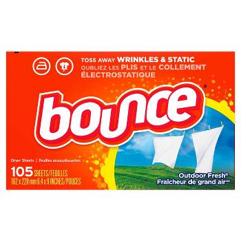 Bounce Outdoor Fresh Fabric Softener Dryer Sheets - 105ct