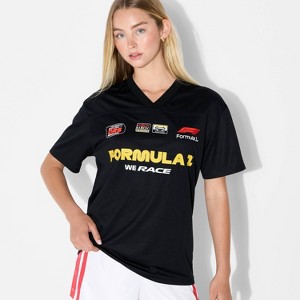 Women's F1 Short Sleeve Oversized Graphic Jersey - Black - 1 of 3