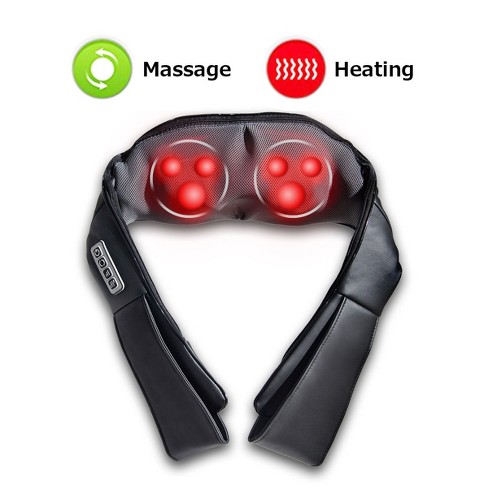 Costway Shiatsu Shoulder Neck Back Massage Pillow W/Heat Deep Kneading  Massager Car Seat 