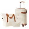 Vynxaria 3PC Airline-Compliant Carry-On Set: Hardside Suitcase, Weekender Bag, Toiletry Bag, TSA Lock, Silent Spinner Wheels - 3 of 4