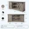 Farmhouse TV Stand for 65" TVs – Entertainment Center with Sliding Barn Doors, Adjustable Shelf & Storage Cabinet for Living Room or Bedroom - 2 of 4