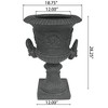Syemin Outdoor Planters with Special Design, Novely Flower Planter Pot for Garden, Courtyard, Patio, Gray，18.75"*18.75"*28.25" - 4 of 4