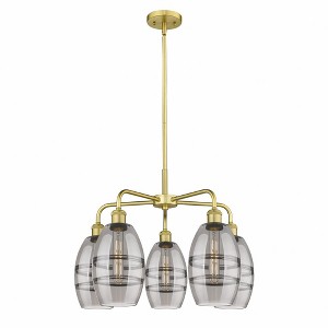 Vaz - 5 Light Stem Hung Chandelier In Industrial Style-13.63 Inches Tall and 23.88 Inches Wide - 1 of 1