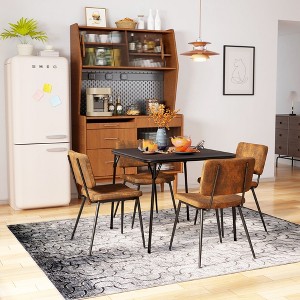 Homy Casa Folding Card Table for Dining, Games & Small Spaces with Easy-Clean PVC Top - 1 of 4