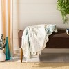 Nicola Metallic Throw Blanket - THR854 - White/Blue - 50" x 70" - Safavieh - 2 of 2