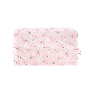 Unique Bargains Floral Pillow Shape Makeup Bag 1 Pc - 1 of 3