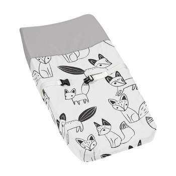 Sweet Jojo Designs Changing Pad Cover - Fox - Black/White
