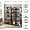 Whisen Vintage Industrial Style Bookcase with Metal Frame and MDF Board, Home Office Open Bookshelf - 3 of 4