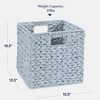Best Choice Products 10.5x10.5in Hyacinth Storage Baskets, Set of 5 Multipurpose Collapsible Organizers - 2 of 4
