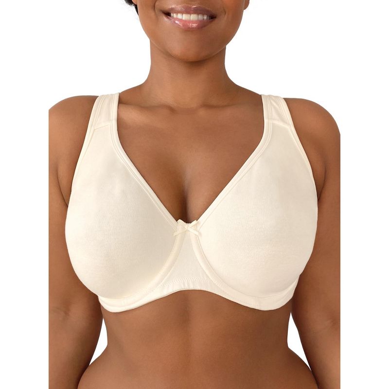 Fit For Me by Fruit of the Loom Womens Plus Size Beyond Soft Cotton Unlined Underwire Bra, 1 of 4