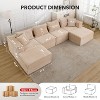 107"/ 137" Modular Sectional Cloud Couch,Deep Seat Boneless Couch,Convertible Comfy Floor Sofas with Ottomans and Memory Foam - 2 of 4