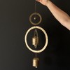 Brass Bells Hanging Accent Metal & Wood by Foreside Home & Garden - 2 of 4