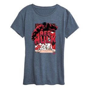 Women's - Marvel - Angry Red Hulk Short Sleeve Graphic T-Shirt - 1 of 4