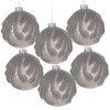 Syemin Decorative Objects Christmas Ball Ornaments Glass Decorative Hanging Ball Christmas Tree Ornaments Set of 6, Silver, 3.9"*3.9"*3.9" - 2 of 4