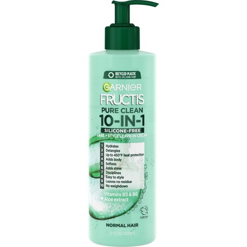 Garnier Fructis Pure Clean 10 in 1 Care And Styling Leave In Cream 12 Fl Oz Target