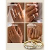 5-10 14K Gold Plated Stackable Rings for Women Non Tarnish - Dainty Cubic Zirconia Wedding Bands Ring - 2 of 4