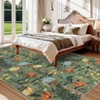 Modern Floral Rugs Machine Washable Area Rug - 4 of 4