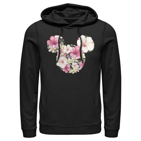 Pink floral hot sale hoodie