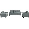 TiramisuBest Comfortable Velvet Sectional Sofa Couch, Modern Couch for Living Room, Bedroom, Office & Small Spaces, Black - 4 of 4