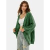 EXLURA Womens 2025 Oversized Cardigan Sweaters Fall Winter Lightweight Soft Knit Cardigan Open Front Button Outwear Coats - 3 of 4