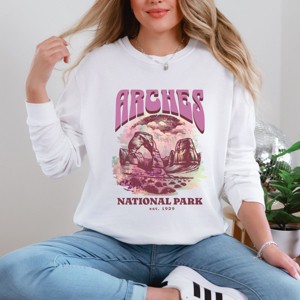 Simply Sage Market Arches National Park EST. 1929 Garment Dyed Long Sleeve - 1 of 4
