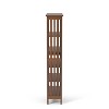 48" Tarchel 5 Shelves Media Shelf Antique Oak - HOMES: Inside + Out: Transitional Style, Wood Veneer, Enclosed Back - 3 of 4